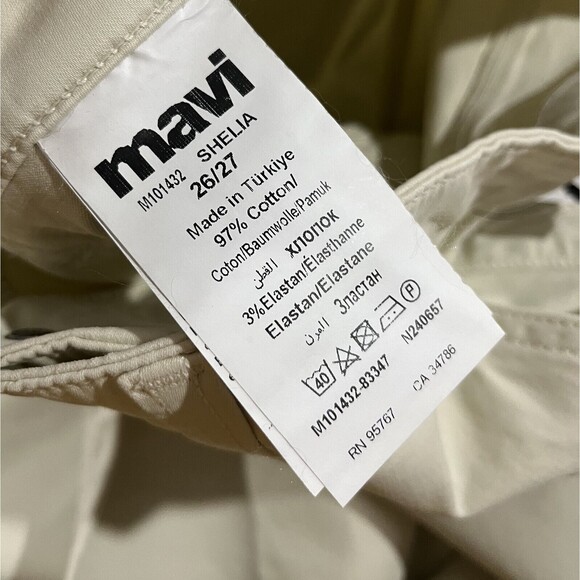 Mavi Womens Beige Sheila High Rise Straight Leg Denim Jeans Sz 26 x 27 NWT - Picture 5 of 10